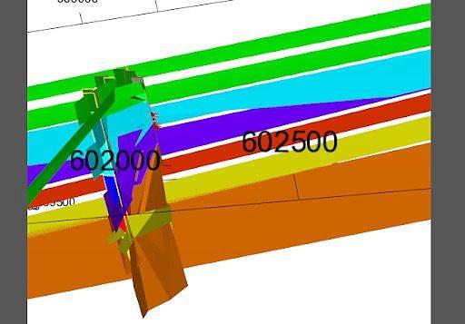 Figure 7: Mineralogical zone for site TC1344036 clearing showing evidence for mineralization within the limestones